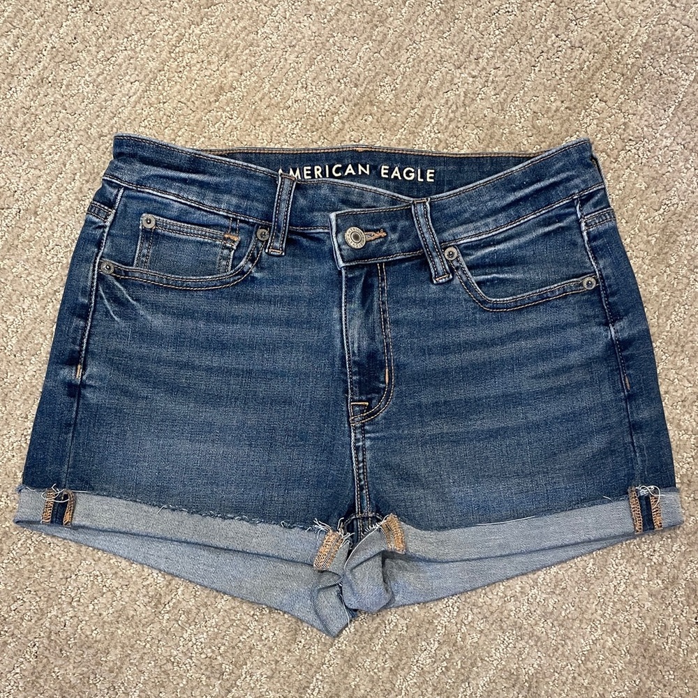 NWOT American Eagle High-Rise Shortie Jean Shorts